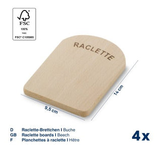Raclette Boards Baar 4 pieces