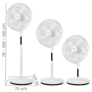 Stand & Desk Fan Huracan, 3in1 Fan, 60W, 5 Blades, Remote, LED
