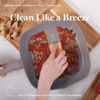 Grill pan with lid, 28 cm, Taupe