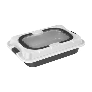 Oblong roaster with lid Anthracite