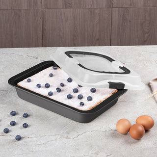 Oblong roaster with lid Anthracite