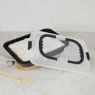 Oblong roaster with lid Anthracite