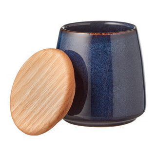 Stoneware Jar With Lid Height 16.5 cm