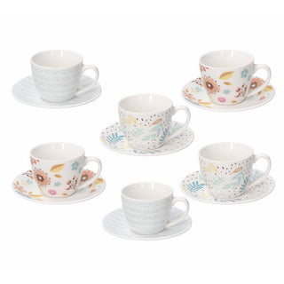 Iris Collection Coffee Cup & Saucer Set 6