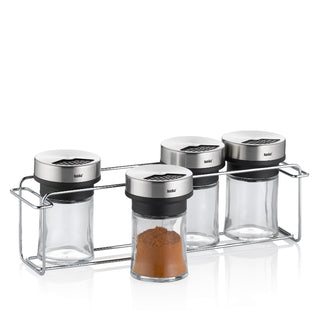 Spice Rack 5pcs Silver Shining