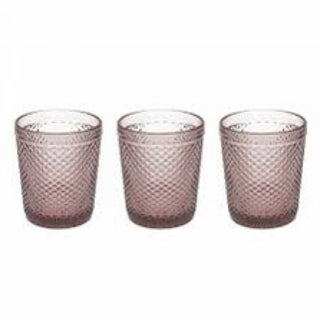 Set 3 Goblets Cicla. 280cc Glass Diamante