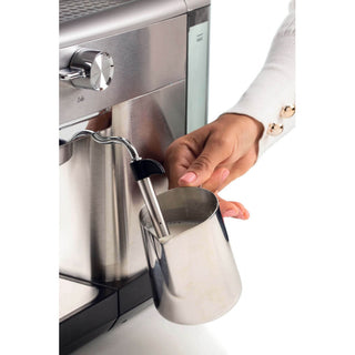 Metal espresso machine with pressure gauge