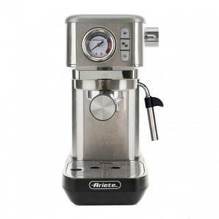 Metal espresso machine with pressure gauge