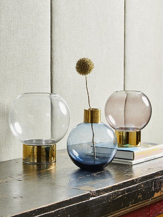 Sphere Vase Transparent 26h Glass Design Bubble