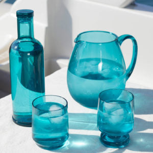 Bahamas Wine Cup Set 6 Pcs Ecozen Turquoise