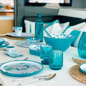 Bahamas Wine Cup Set 6 Pcs Ecozen Turquoise