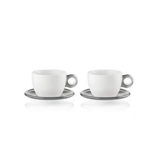 Set of 2 Breakfast Cups WITH Saucers