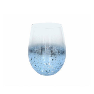Set 6pcs Glasses Glitter D.7.2x12cm/h Greta Blue